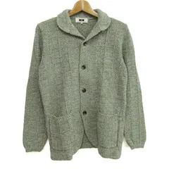 ジョセフアブード カーディガン トップス ショールカラー メランジニット メンズ Mサイズ グリーン JOSEPH ABBOUD 【中古】