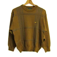 ゴールデンベア セーター トップス 長袖 クルーネック ニット メンズ Mサイズ ブラウン Golden Bear 【中古】