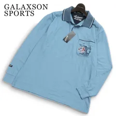 【新品 未使用】 GALAXSON SPORTS ギャラクソン スポーツ 通年★ 長袖 鹿の子 刺繍 ポロシャツ Sz.L メンズ ゴルフ