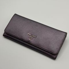 PRADA プラダ サフィアーノレザー 二つ折り 長財布 パープル系