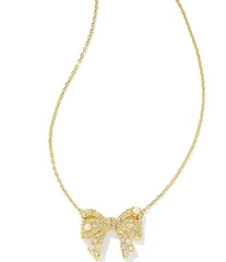 ケンドラスコット レディース アクセサリー ネックレス・チョーカー レース Kendra Scott Krista Bow Short Pendant Necklace Gold White Pear