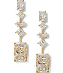 ナディール レディース アクセサリー ピアス・イヤリング Nadri Rare Jewels Crystal Multi CZ Drop Earrings Gold ゴールド