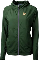 カッターアンドバック レディース アウター ジャケット・ブルゾン ニット Cutter Buck Womens Athletics Green Eco Knit Hybrid Full Zip Jac
