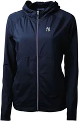 カッターアンドバック レディース アウター ジャケット・ブルゾン ニット Cutter Buck Womens New York Yankees Blueco Knit Hybrid Full Zip