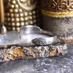 19th CENTURY〜THE EARLY 20th CENTURY EU VINTAGE SILVER CUTLERY BUTTER KNIFE BANGLE/19世紀〜20世紀前半ヨーロッパ古着シルバーカトラリーバターナイフバングル