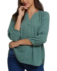エヌワイディージェイ レディース トップス シャツ ブラウス NYDJ Pintuck Blouse Adeline Dots