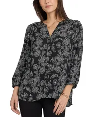 エヌワイディージェイ レディース トップス シャツ ブラウス NYDJ Pintuck Blouse Floralesque