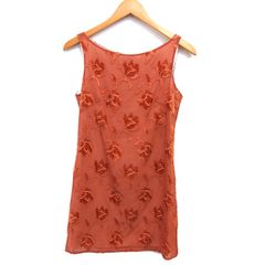 ボディドレッシングデラックス BODY DRESSING Deluxe ノースリーブ チュニック ジャガード スリット シフォン フレア M キャメル /NT24