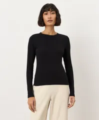 パクト レディース トップス シャツ コットン Pact Perfect Rib Layering Long Sleeve Made With Organicotton Black ブラック