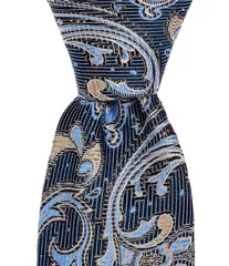 ダニエル クレミュ メンズ アクセサリー ネクタイ シルク Cremieux Ashton Paisley 38 Woven Silk Tie Blue ブルー