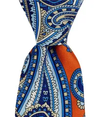 ラウンドトゥリーアンドヨーク メンズ アクセサリー ネクタイ プリント シルク Roundtree Yorke Oscar Paisley Print 3 18 Woven Silk Tie Oran