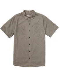 ジェッティ メンズ トップス シャツ JETTY Seabrite Open Short Sleeve Woven Shirt Open Green グリーン