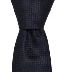 ヒューゴボス メンズ アクセサリー ネクタイ シルク Hugo Boss Micro Pattern Jacquard 2 14 Silk Blend Tie Dark Blue ブルー