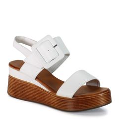 ディバトゥルー レディース シューズ サンダル レザー Diba True SEEN IT ALLeather Double Strap Slingback Wedge White ホワイト