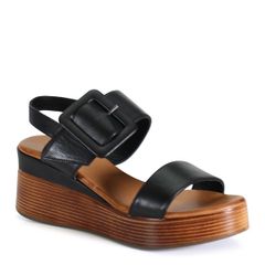 ディバトゥルー レディース シューズ サンダル レザー Diba True SEEN IT ALLeather Double Strap Slingback Wedge Black ブラック