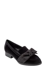 バンドリーノ レディース シューズ スリッポン・ローファー Bandolino Bow Loafer Black Velvet ブラック