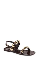 ジェフリー キャンベル レディース シューズ サンダル Jeffrey Campbell GumDrop Jelly Sandal Dark Brown Gold ブラウン
