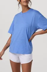 ビュオーリ レディース トップス Tシャツ Vuori Energy Long TShirt Riviera Blue Heather ヘザー