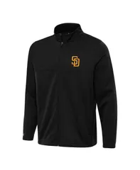 アンティグア メンズ アウター ジャケット・ブルゾン Antigua Mens Black San Diego Padres Links 2 FullZip Golf Jacket Black ブラッ
