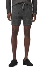 ジョンバルベイトス メンズ ボトムス ハーフパンツ・ショーツ ショートパンツ リネン John Varvatos Darylinen Drawstring Shorts Charcoal チャコール
