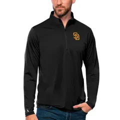 アンティグア メンズ アウター ジャケット・ブルゾン Mens Antigua Black San Diego Padres Tribute QuarterZipullover Top Black ブ