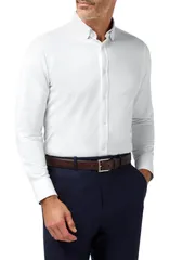 ミズンメイン メンズ トップス シャツ コットン ニット MizzenMainewport Solid White Knit Cotton Blend ButtonUp Shirt White ホワイ