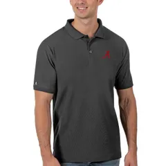 アンティグア メンズ トップス ポロシャツ Mens Antiguanthracite Alabama Crimson Tide Legacy Pique Polo Anthracite クリムゾン