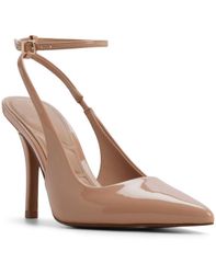 アルド レディース シューズ パンプス ALDO Womens Nikolettadjustable Strap Slingback Pumps Medium Beige Patent ベージュ