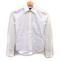 ポロジーンズ ラルフローレン POLO JEANS 国内正規品 ステンカラー シャツ ブラウス コットン 綿 ラウンドヘム 長袖 S オフホワイト NT3