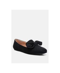 ロンドンラグ レディース シューズ スリッポン・ローファー London Rag Womens Waveney Bow Embellished Loafers Black ブラック