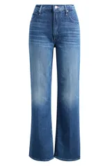 マザー レディース ボトムス デニムパンツ ストレート ハイウエスト ジーンズ MOTHER The Kick High Waistraight Leg Jeans WHICH IS WITCH
