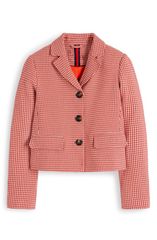 ボーデン レディース アウター ジャケット・ブルゾン コットン ブレザー Boden Dartmouth Cotton Blend Blazer PINK BROWN PUPPYTOOTH ピンク