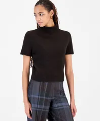 バースリー レディース アウター ニット・セーター モックネック 半袖 Bar III Womens Mock Neck ShortSleeve Sweater Macys Exclusive Chi
