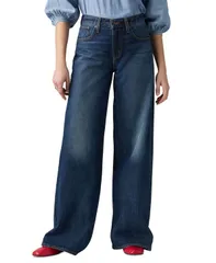リーバイス レディース ボトムス デニムパンツ ジーンズ Levis Womens Middy MidRise WideLeg Retro Jeans Midnight Charm Dark Wash