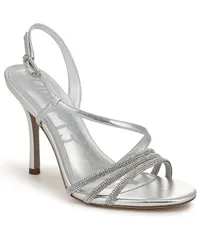 サムエデルマン レディース シューズ サンダル Sam Edelman Womens Charli Glam Strappy Sandalsoft Silver Metallic Leather シル