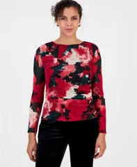バースリー レディース トップス シャツ クルーネック ギャザー 長袖 Bar III Womens LongSleeve Crewneck Ruched Top Macys Exclusive Po