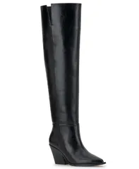 ジェシカシンプソン レディース シューズ ブーツ・レインブーツ ヒール Jessica Simpson Womens Pianila Stacked Heel OvertheKnee Boots Bl