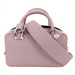 2WAY レディース デルヴォー クールボックス ミニ ハンドバッグ ショルダーバッグ 肩掛け 斜め掛け DELVAUX レザー ピンク シルバー金具【中古品】