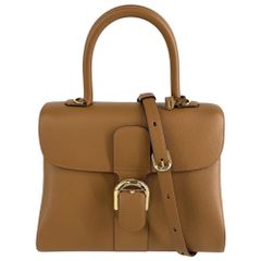 デルヴォー 2WAY レディース デルヴォー ブリヨンMM ハンドバッグ ショルダーバッグ DELVAUX DELVAUX レザー ブラウン 茶 ゴールド金具 美品【中古品】