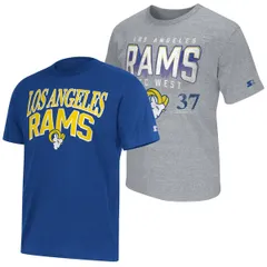 スターター メンズ トップス Tシャツ ロゴ MenstarteroyalHeather Gray Los Angeles Rams TwoPack Logo TShirt Set Royal グレー