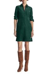 ボーデン レディース トップス ワンピース コーデュロイ コットン Boden Bronte Corduroy Cotton Short Dress MIDNIGHTEAL ティール