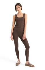 パクト レディース トップス シャツ コットン Pact On The GoTo Square Neck Tank Made With Organicotton Cocoa ココア