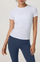ビュオーリ レディース トップス シャツ Vuori Pose Fitted Tee 20 WHITE ホワイト