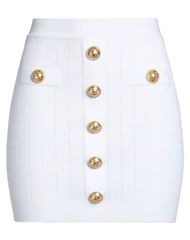 バルマン レディース ボトムスカート BALMAIN White ホワイト