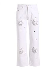 ジョン リッチモンド レディース ボトムス デニムパンツ ストレートレッグ JOHN RICHMOND White ホワイト