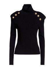 バルマン レディース アウター ニット・セータートルネック BALMAIN Black ブラック