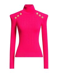 バルマン レディース アウター ニット・セータートルネック BALMAIN Fuchsia フューシャ