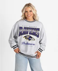 ゲームデイ・クチュール レディース アウター パーカー・スウェット シャツ Gameday Couture Womens AshBlack Baltimore Ravens Oversized Gri