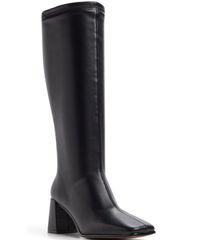 アルド レディース シューズ ブーツ・レインブーツ ALDO Womens Rydley OvertheKnee SquareToe Dress Boots Black ブラック
