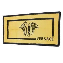 中古 Gianni Versace ジャンニ・ヴェルサーチ 雑貨 ホーム コレクション ラグ カーペット マット イエロー×ブ 即納